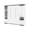 Bestar Orion 98W Full Murphy Bed and Narrow Storage Solutions with Drawers (99W), White & Walnut Grey 116862-000017 - alternate 3